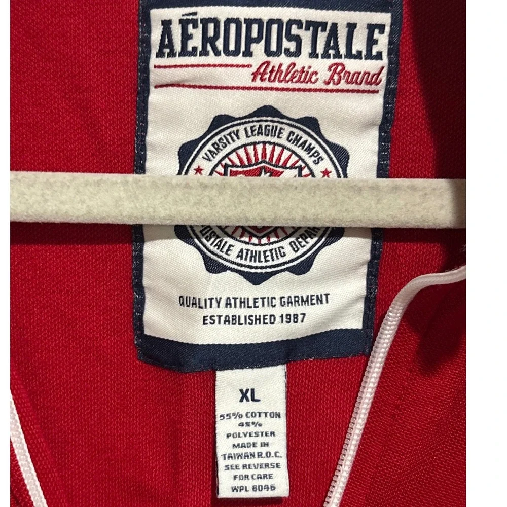 Y2K‎ Aeropostale Mens XL Red New York City Track Jacket 18 Patch Retro Gorpcore